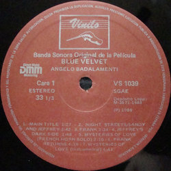 Blue Velvet Soundtrack (Angelo Badalamenti) - cd-cartula