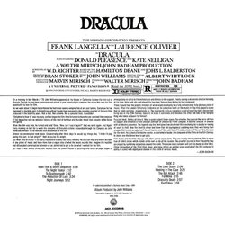 Dracula Soundtrack (John Williams) - CD Back cover