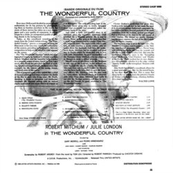 Wonderful Country Soundtrack (Alex North) - CD Trasero