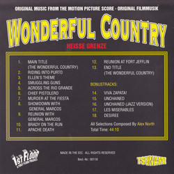 The Wonderful Country Soundtrack (Alex North) - CD Trasero