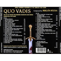 Quo Vadis Soundtrack (Mikls Rzsa) - CD Back cover