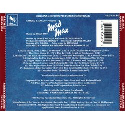 Mad Max Soundtrack (Brian May) - CD Trasero