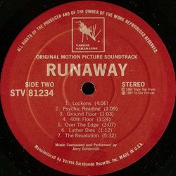Runaway Soundtrack (Jerry Goldsmith) - cd-cartula