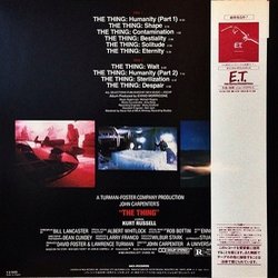 The Thing Soundtrack (Ennio Morricone) - CD Trasero