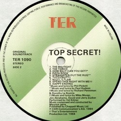 Top Secret! Soundtrack (Maurice Jarre) - cd-inlay