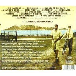 Goodbye Bafana Soundtrack (Dario Marianelli) - CD Back cover
