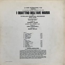 I Quattro dell'Ave Maria Soundtrack (Carlo Rustichelli) - CD Back cover
