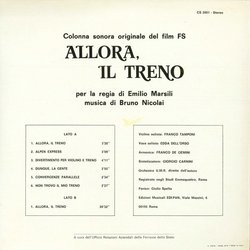 Allora, il Treno Soundtrack (Bruno Nicolai) - CD Back cover