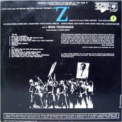 Z Soundtrack (Mikis Theodorakis) - CD Back cover