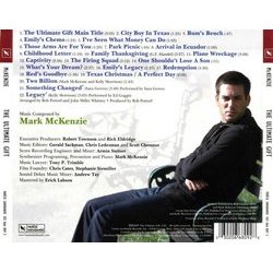The Ultimate Gift Soundtrack (Mark McKenzie) - CD Back cover