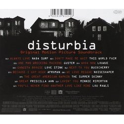 Disturbia Soundtrack (Various Artists) - CD Back cover