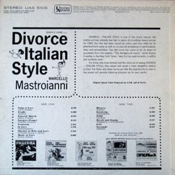 Divorce Italian Style Soundtrack (Carlo Rustichelli) - CD Back cover