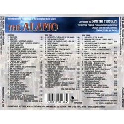 The Alamo Soundtrack (Dimitri Tiomkin) - CD Achterzijde