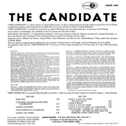 The Candidate Soundtrack (Steve Karmen) - CD Back cover