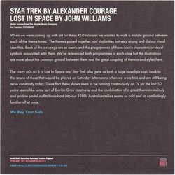 Star Trek / Lost In Space Soundtrack (Alexander Courage, John Williams) - CD Back cover