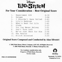Lilo & Stitch Soundtrack (Alan Silvestri) - Cartula