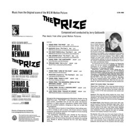 The Prize Soundtrack (Elmer Bernstein, Jerry Goldsmith, John Green, Elliot Lawrence, David Rose, Mikls Rzsa, Lalo Schifrin, The Victor Feldman All-Stars) - CD Back cover