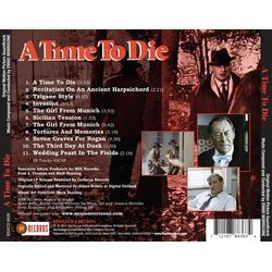A Time to Die Soundtrack (Ennio Morricone) - CD Back cover