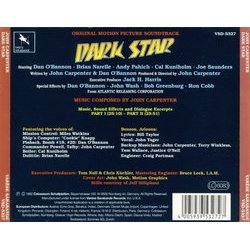 Dark Star Soundtrack (John Carpenter) - CD Back cover