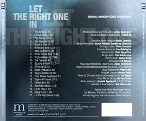 Let the Right One In Soundtrack (Johan Sderqvist) - CD Back cover