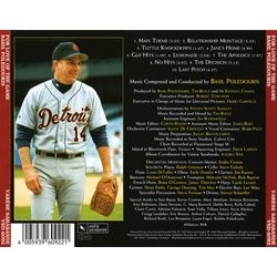 For Love of the Game Soundtrack (Basil Poledouris) - CD Back cover