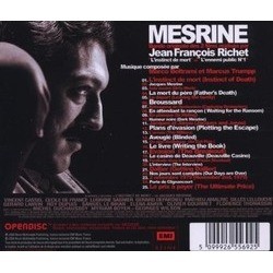 Mesrine Soundtrack (Marco Beltrami, Marcus Trumpp) - CD Back cover