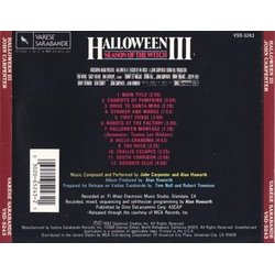 Halloween III: Season of the Witch Soundtrack (John Carpenter, Alan Howarth) - CD Back cover