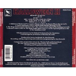 Halloween II Bande Originale (John Carpenter, Alan Howarth) - CD Arrire