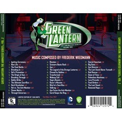 Green Lantern: The Animated Series: Volume 2 Soundtrack (Frederik Wiedmann) - CD Back cover