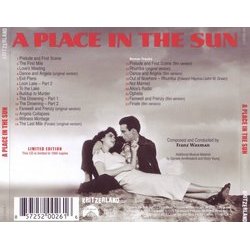 A Place in the Sun Soundtrack (Franz Waxman) - CD Trasero