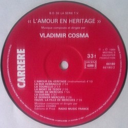 L'Amour en Hritage Soundtrack (Vladimir Cosma) - cd-inlay