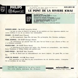 Le Pont de la Rivire Kwai Soundtrack (Malcolm Arnold) - CD Back cover