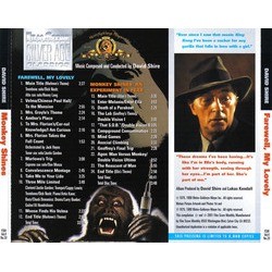 Farewell, My Lovely/Monkey Shines Soundtrack (David Shire) - CD Back cover