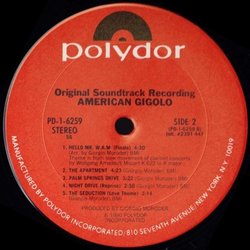 American Gigolo Soundtrack (Giorgio Moroder) - cd-inlay