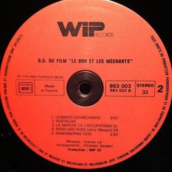 Le Bon et les Mchants Soundtrack (Francis Lai) - cd-cartula