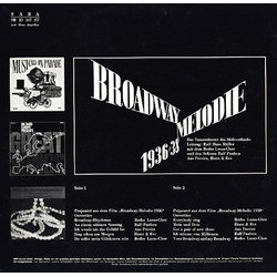 Broadway Melody 1936-38 Soundtrack (Leo Arnaud, Nacio Herb Brown, Murray Cutter, Arthur Freed) - CD Trasero