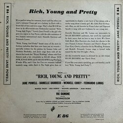 Rich, Young and Pretty Soundtrack (Nicholas Brodszky, Sammy Cahn, Danielle Darrieux, Fernando Lamas, Jane Powell) - CD Back cover
