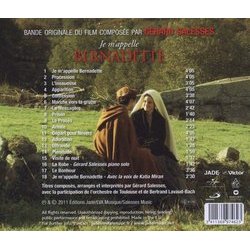 Je m'appelle Bernadette Soundtrack (Grard Salesses) - CD Back cover