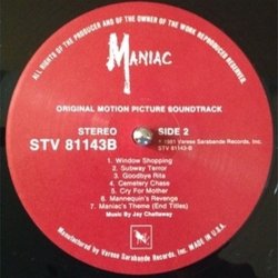 Maniac Soundtrack (Jay Chattaway) - cd-cartula