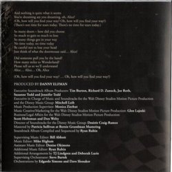 Alice in Wonderland Soundtrack (Danny Elfman) - cd-inlay