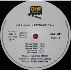 Effraction Soundtrack (Maurice Vander) - cd-inlay