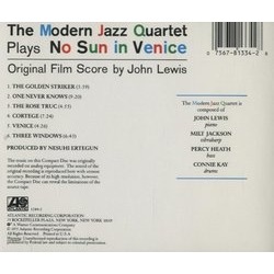No Sun in Venice Soundtrack (The Modern Jazz Quartet) - CD Back cover