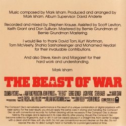 The Beast of War Soundtrack (Mark Isham) - cd-inlay