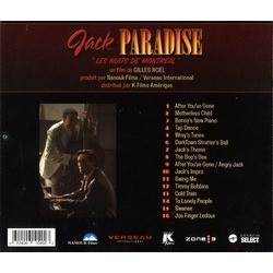 Jack Paradise Soundtrack (James Gelfand) - CD Back cover