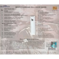 Boot Polish / Ab Dilli Door Nahin Soundtrack (Various Artists, Shankar Jaikishan, Hasrat Jaipuri, Shailey Shailendra, Dattaram Wadkar) - CD Back cover