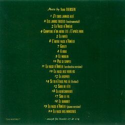 Amlie from Montmartre Soundtrack (Various Artists, Yann Tiersen) - CD Back cover