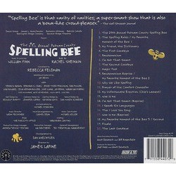 The 25th Annual Putnam County Spelling Bee Soundtrack (William Finn, William Finn) - CD Back cover