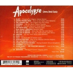 Cinema Choral Classics III: Apocalypse Soundtrack (Various Artists) - CD Back cover