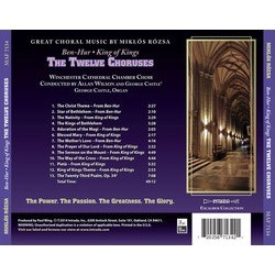 The Twelve Choruses: Ben-Hur / King of Kings Soundtrack (Mikls Rzsa) - CD Back cover