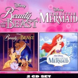 Beauty and the Beast / The Little Mermaid Soundtrack (Various Artists, Alan Menken) - CD cover